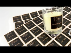 Elektroliterowane metalowe etykiety na butelkach perfum Złoty nikel Wyklejone świece Etykiety ostrzegawcze