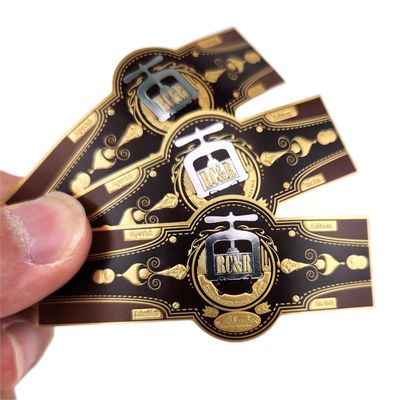 kupować Wyrzucanie grubości papierowej etykiety cygara Drukowanie antyfałszowania 3D naklejki Drukowanie pierścieni markowych online manufacture