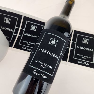 kupować Etykieta na butelkę z welcetowym winem z złotą folią online manufacture