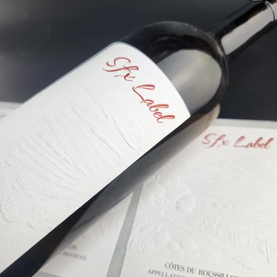 Niestandardowe naklejki winylowe Stamping and Embossing 3D Wine Bottle Labels