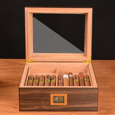 kupować Cygarowe etykiety drukowane na zamówienie Szklany wiersz zawiera 25 cygar Hiszpański Cedar Humidor online manufacture