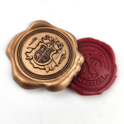 Złoty logo naklejki epoksydowe do uszczelniania woskowych naklejek do kopert