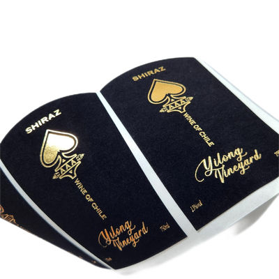 kupować Zastosowalne drukowanie złota folia Stamping Embossed Premium aksamit papieru etykietki wina dla butelki wina etykietki opakowania. online manufacture