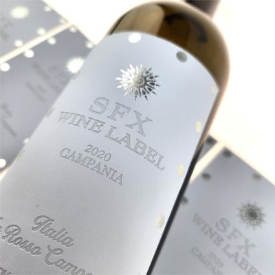 Luksowe naklejki skórzane Opakowanie Etykieta wina wodoodporna Etykiety na butelki z czerwonym winem