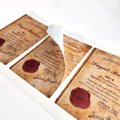 kupować Niestandardowe naklejki na wina Etykieta wina do drukowania etykiet na czerwone wino online manufacture