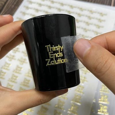New Trend Embossed Sticker Matte Black Embossed Sticker Labels for Candle Perfume