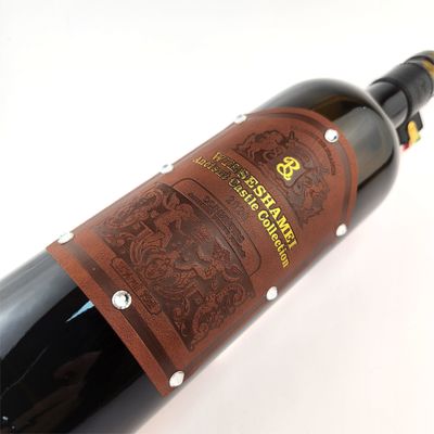 Dobra cena. OEM Marka Stamping PU Etykieta skórzana Customized Wine Personalized Leather Tags Naklejka w Internecie