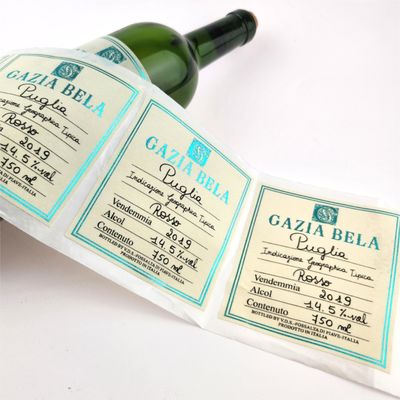 Dobra cena. Etykieta wina na zamówienie Premium tekstura papier butelki wina Etykiety opakowania UV drukowanie folia Stamping butelki wina Etykiety w Internecie
