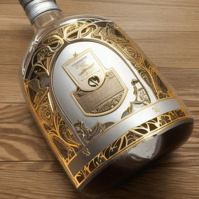 Dobra cena. Niestandardowa naklejka z wyróżnieniem metalowym, płytka etykietowa z aluminium do butli z winem, perfumami, etykiety opakowaniowe w Internecie