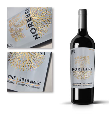 Dobra cena. Niestandardowe naklejki samoprzylepne do butelek wina z powierzchnią UV i indywidualnym drukiem w Internecie